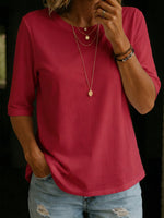 Cozy Minimalist Half-sleeve 100% Cotton T-shirt