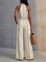 Women's Striped Decorated Jumpsuit