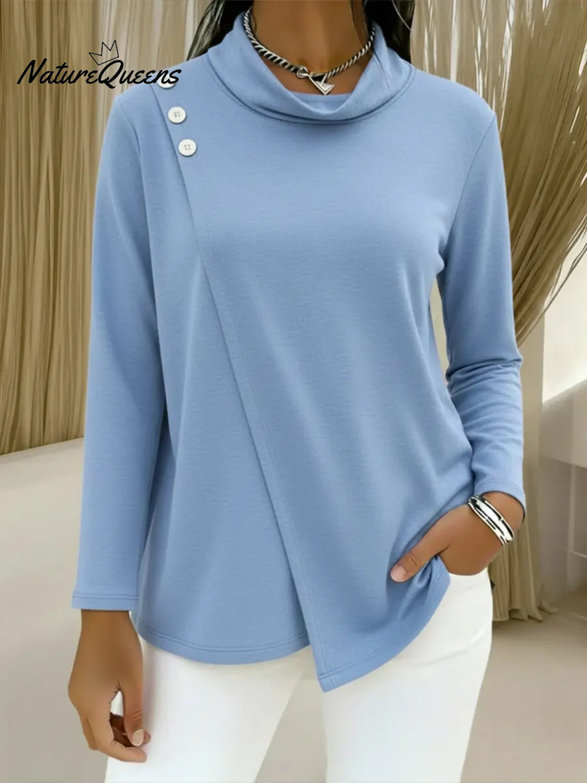 Women's Cozy High-neck Stretch Top