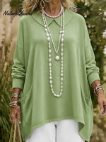 Retro Peter Pan Collar Irregular Hem Sweater Pullover