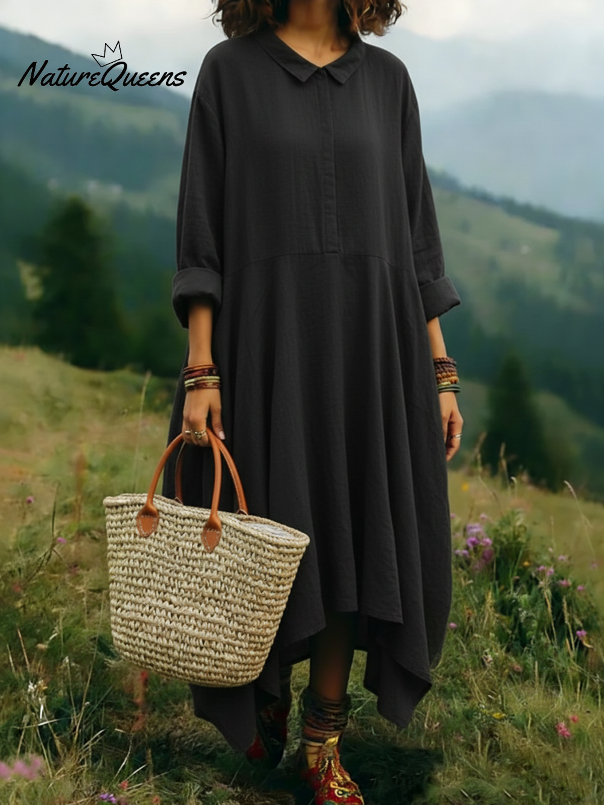 Elegant Gown Peter Pan Collar Dress