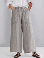 Casual Linen And Cotton Trousers