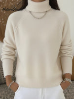 Cozy Casual Solid Color Turtleneck Sweater Top