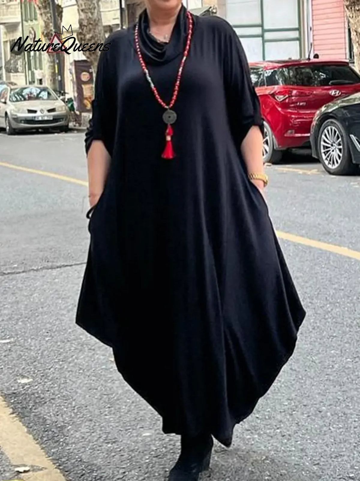 Women's Cozy Loose Long-sleeved Dress