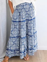 Romantic And Elegant Floral Print Skirt