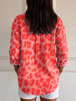 Women's Leopard Print Casual Long-sleeve Shirt