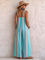 Mono holgado drapeado de rayas estilo boho vintage