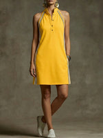 Sleeveless Stand-collar Sweatshirt Dress