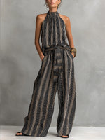 Women's Casual Striped Jumpsuit