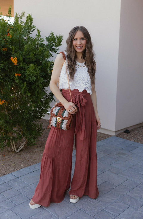 Boho Breeze Tiered Palazzo Pants
