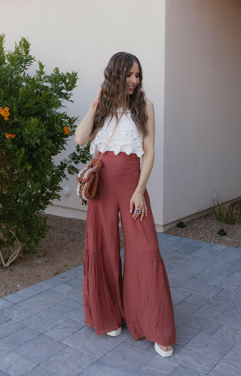 Boho Breeze Tiered Palazzo Pants