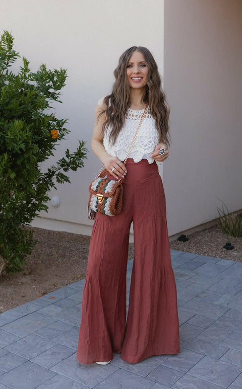 Boho Breeze Tiered Palazzo Pants