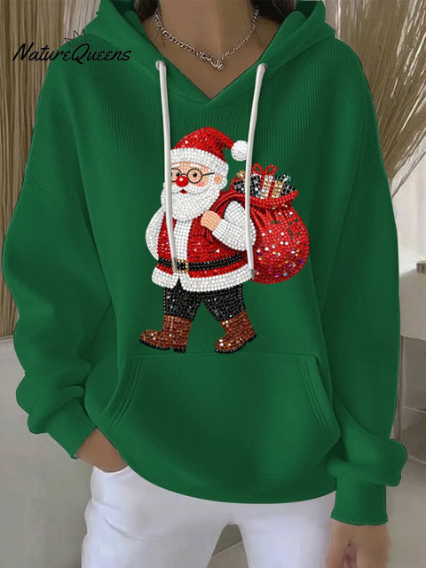 Women's Fun Santa Claus Print Sweatshirt