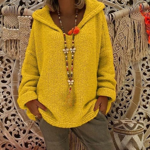 Women Loose Hooded Sweaters