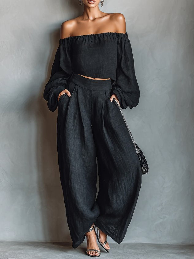 Cotton Casual Floral Gathered Off The Shoulder Blouse