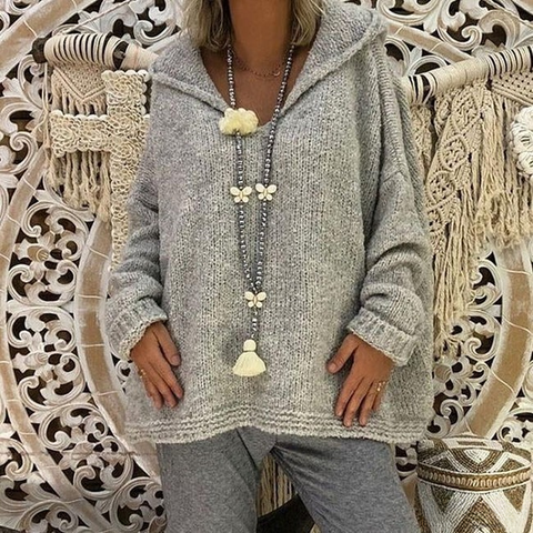 Women Loose Hooded Sweaters