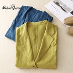All-match casual button-down cotton linen jacket