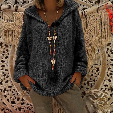 Women Loose Hooded Sweaters