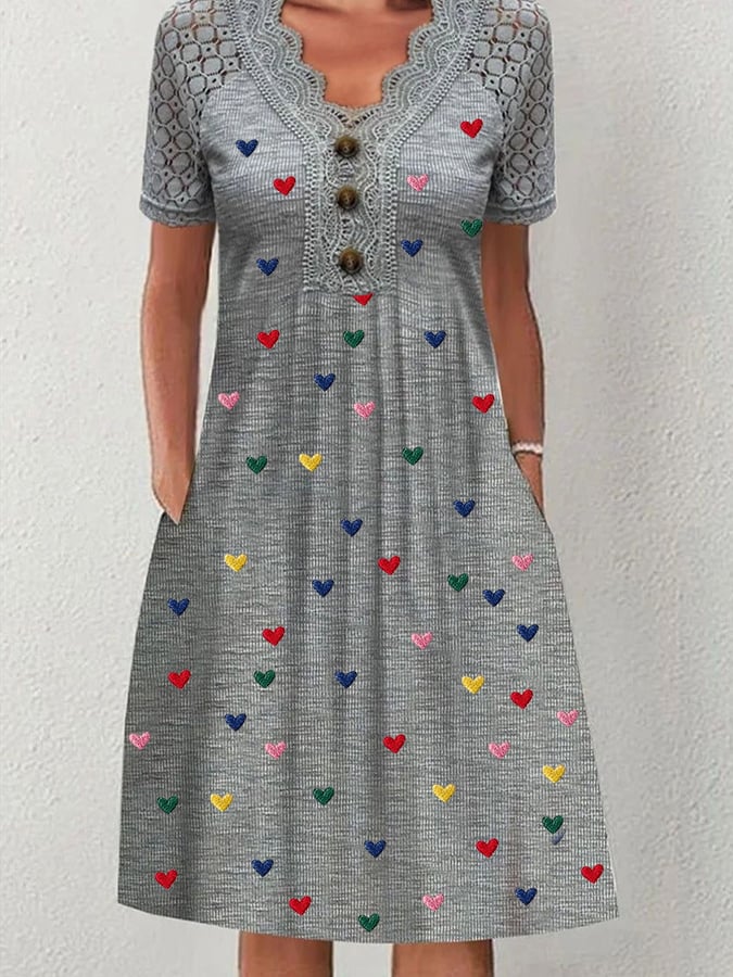 Women'S Casual Color-BlockDress