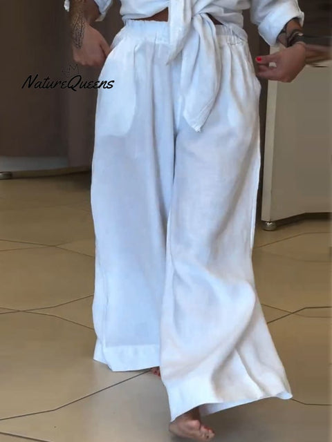 Women's Cotton And Linen Casual Pants