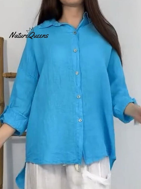 Women's Cotton And Linen Shirt