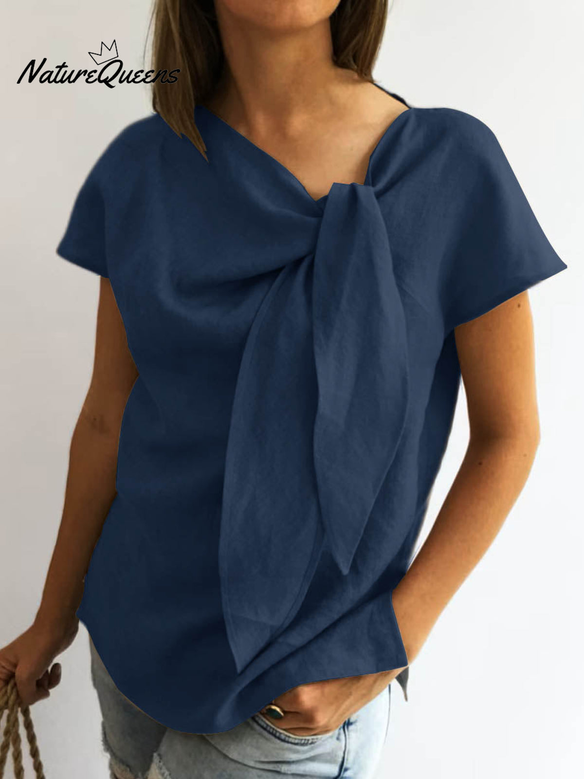 Women's Casual Cotton And Linen Elegant Top