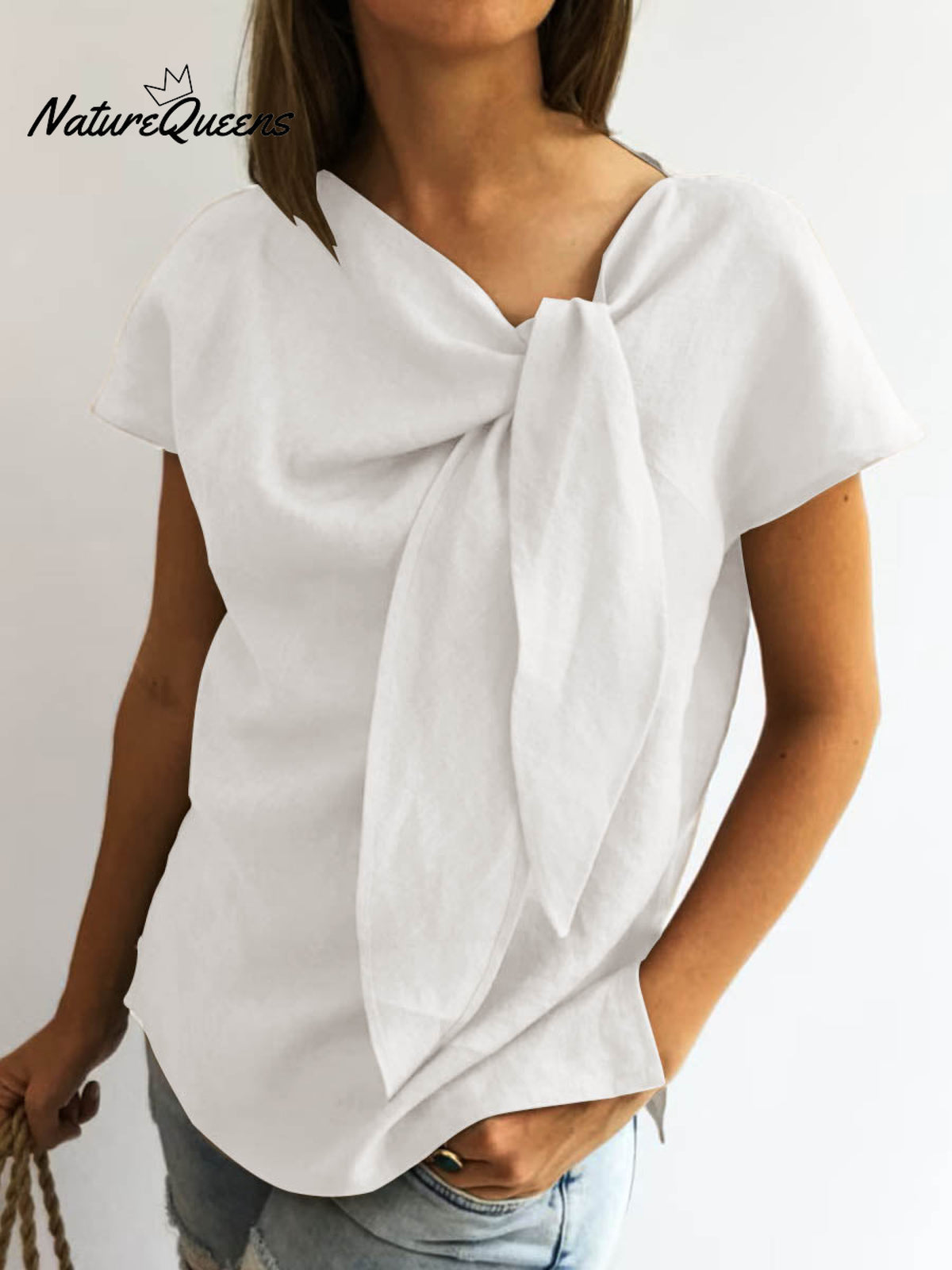 Women's Casual Cotton And Linen Elegant Top