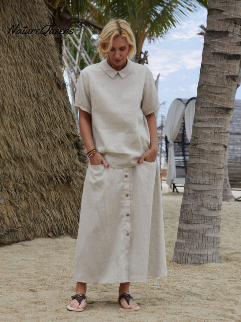 Women's 100% Linen Shirt