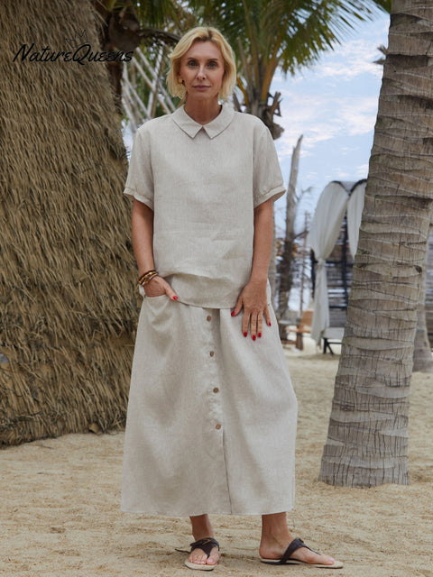 Women's 100% Linen Shirt