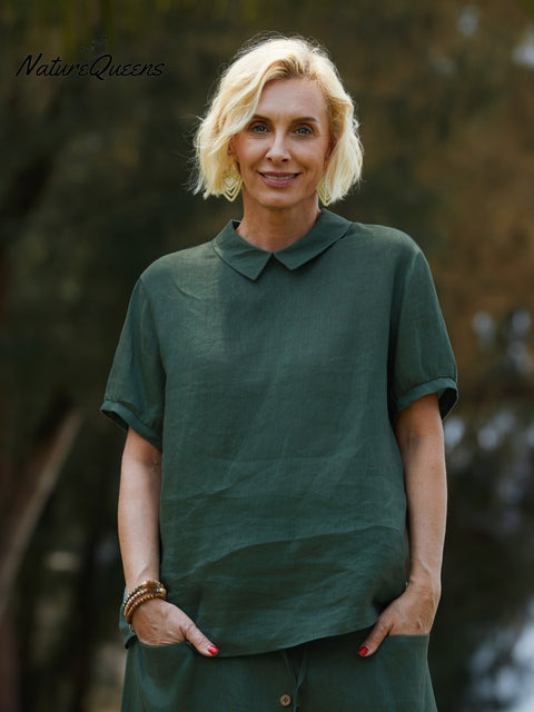 Women's 100% Linen Shirt