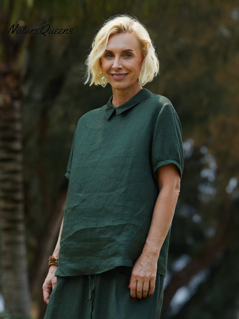 Women's 100% Linen Shirt