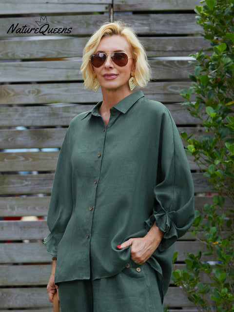 Women's 100% Linen Shirt
