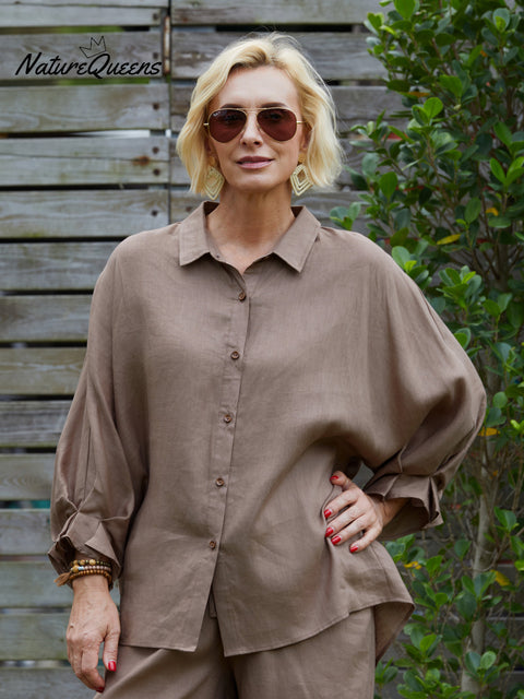 Women's 100% Linen Shirt