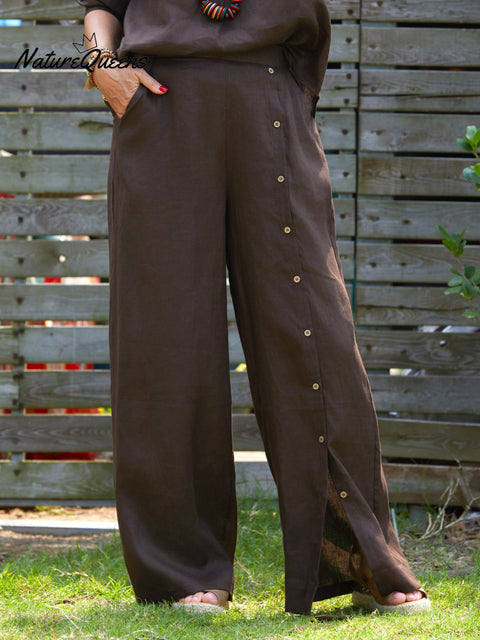 Women's 100%Linen Casual Pants