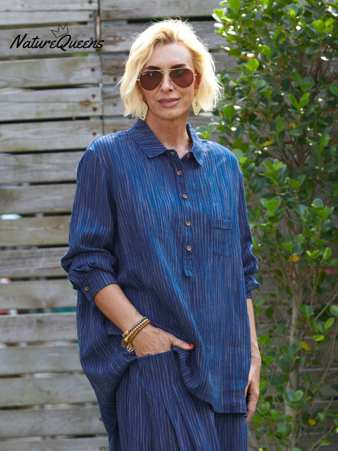 Women's Casual 100%Linen Shirt