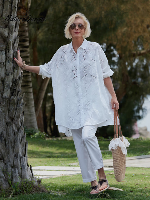 Women's 100% Cotton Embroidery Shirt