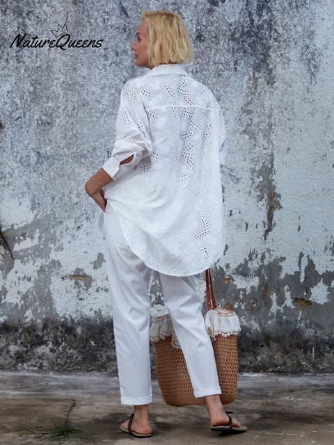 Women's 100% Cotton Embroidery Shirt