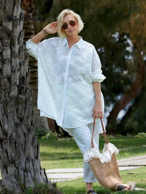 Women's 100% Cotton Embroidery Shirt
