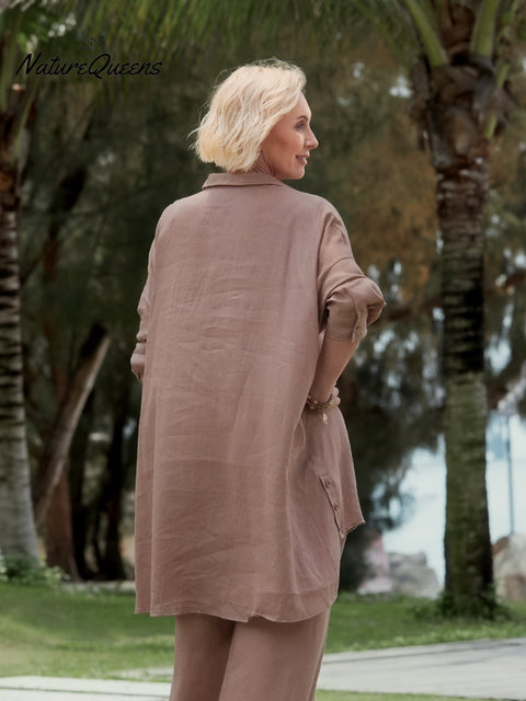 Women's Causul 100% Linen Shirt