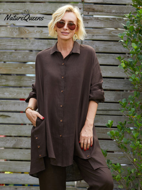 Women's Causul 100% Linen Shirt