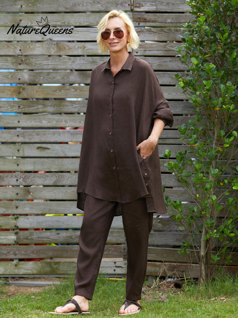 Women's Causul 100% Linen Shirt