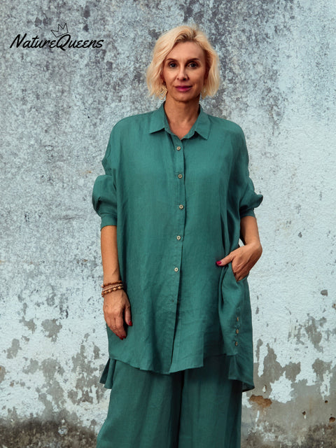 Women's Causul 100% Linen Shirt