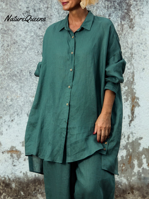 Women's Causul 100% Linen Shirt