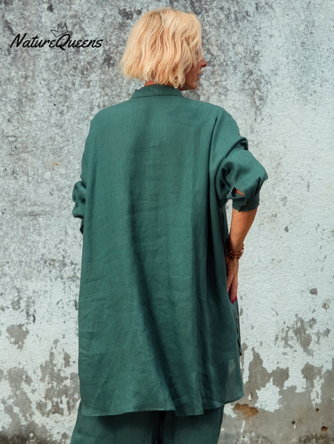 Women's Causul 100% Linen Shirt