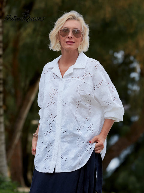 Women's 100% Cotton Embroidery Shirt