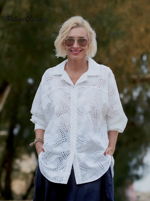 Women's 100% Cotton Embroidery Shirt