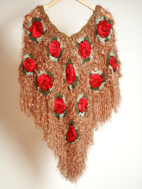 Women's Hand-woven flower shawl