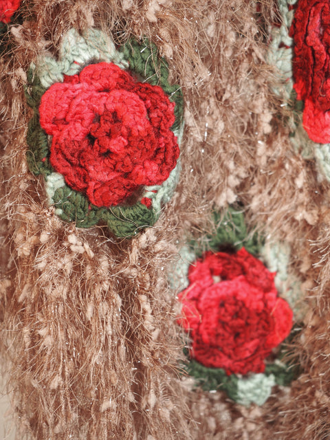 Women's Hand-woven flower shawl