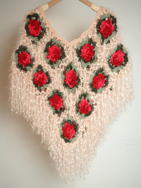 Women's Hand-woven flower shawl