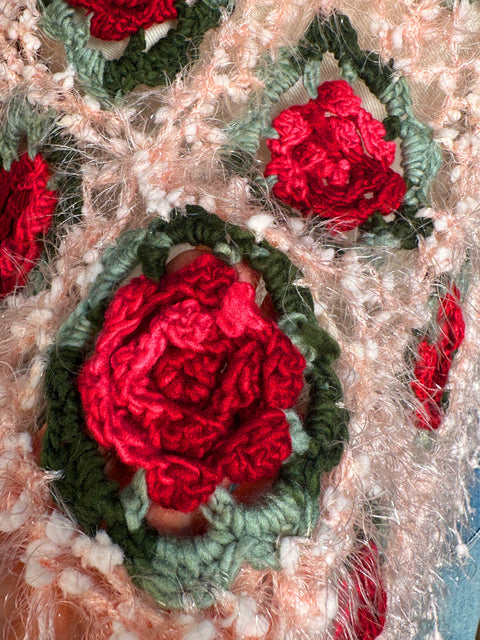 Women's Hand-woven flower shawl